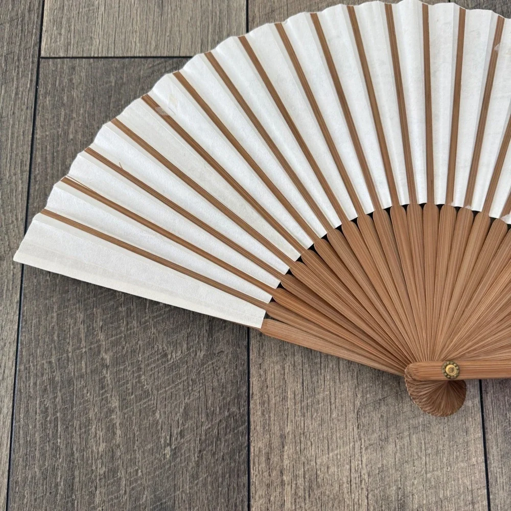 A Fan of Korea Ssireum Korean Wrestling Folding Fan Bamboo Paper Kim Hong-do Art